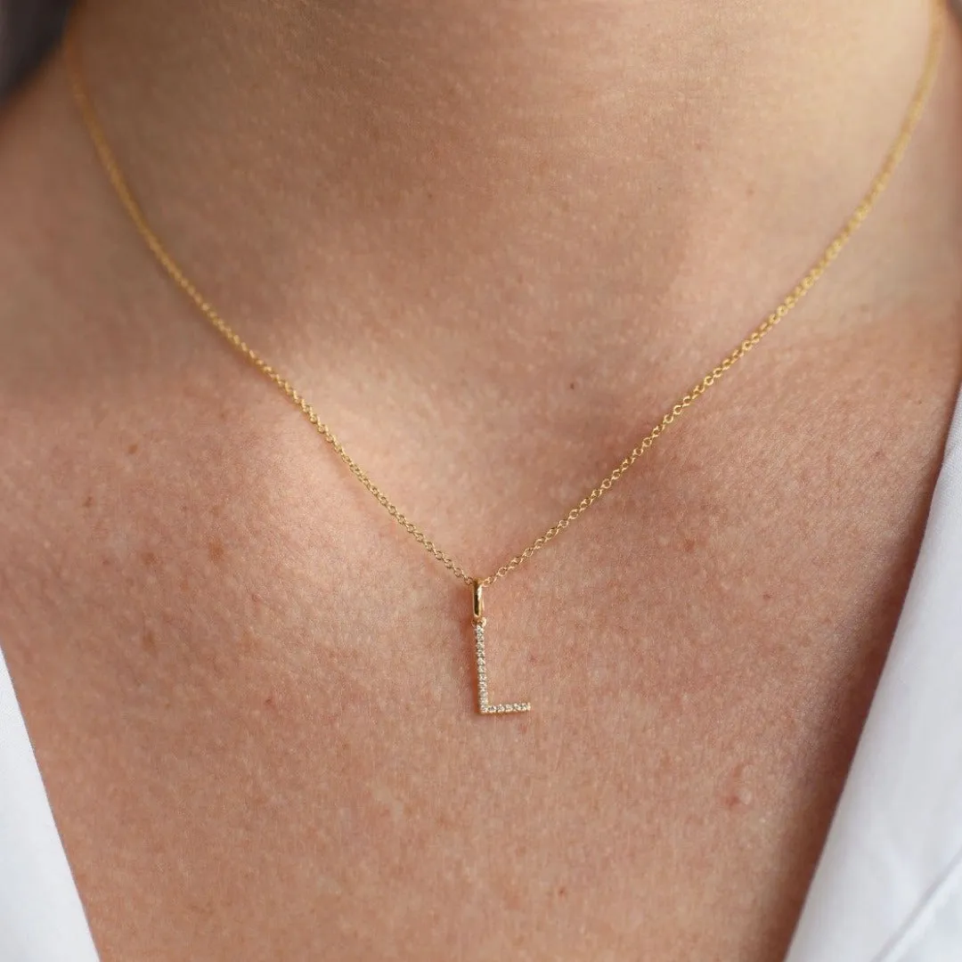 Diamond Letter Pendant 10