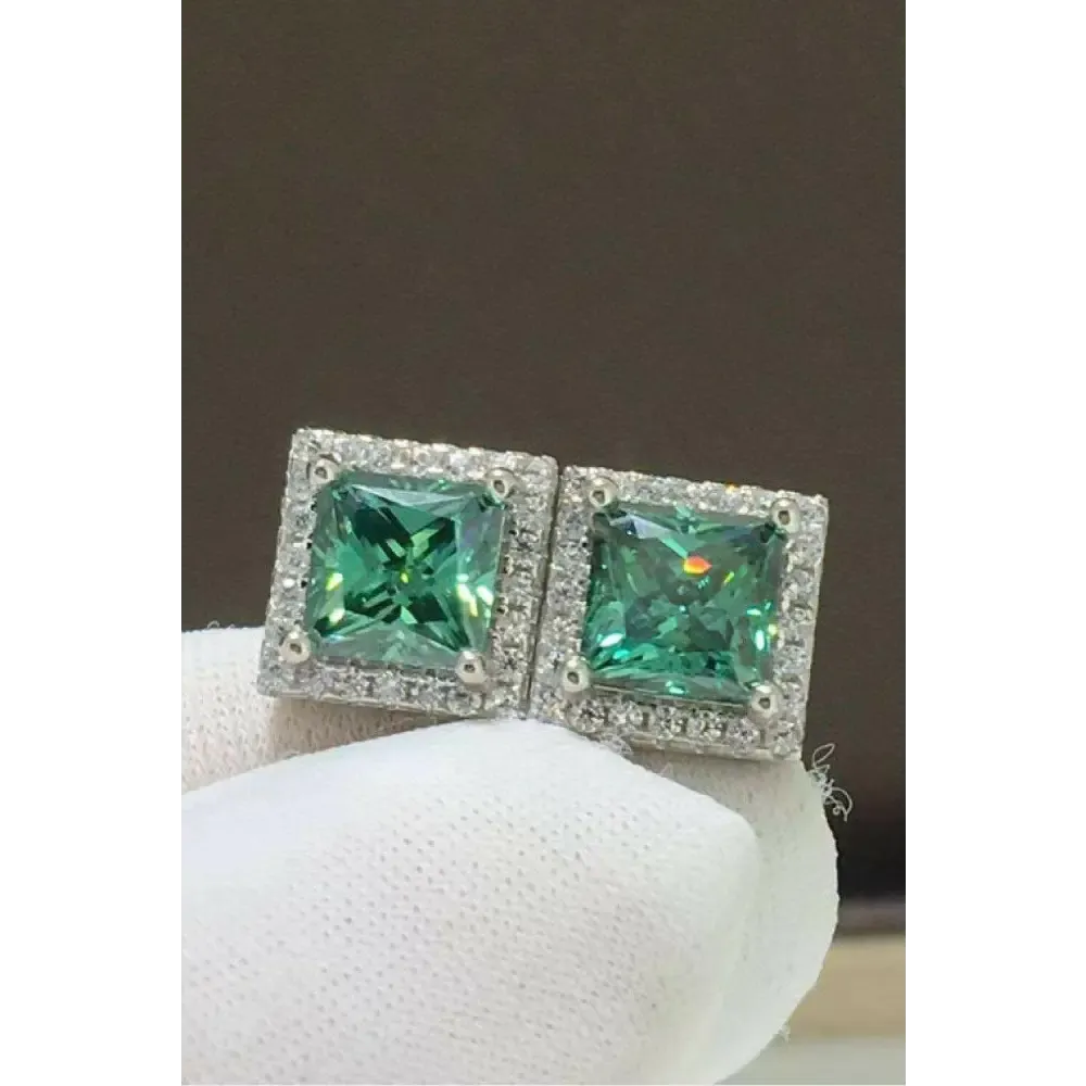 Discover the Elegance of Luxury Moissanite Square Stud Earrings
