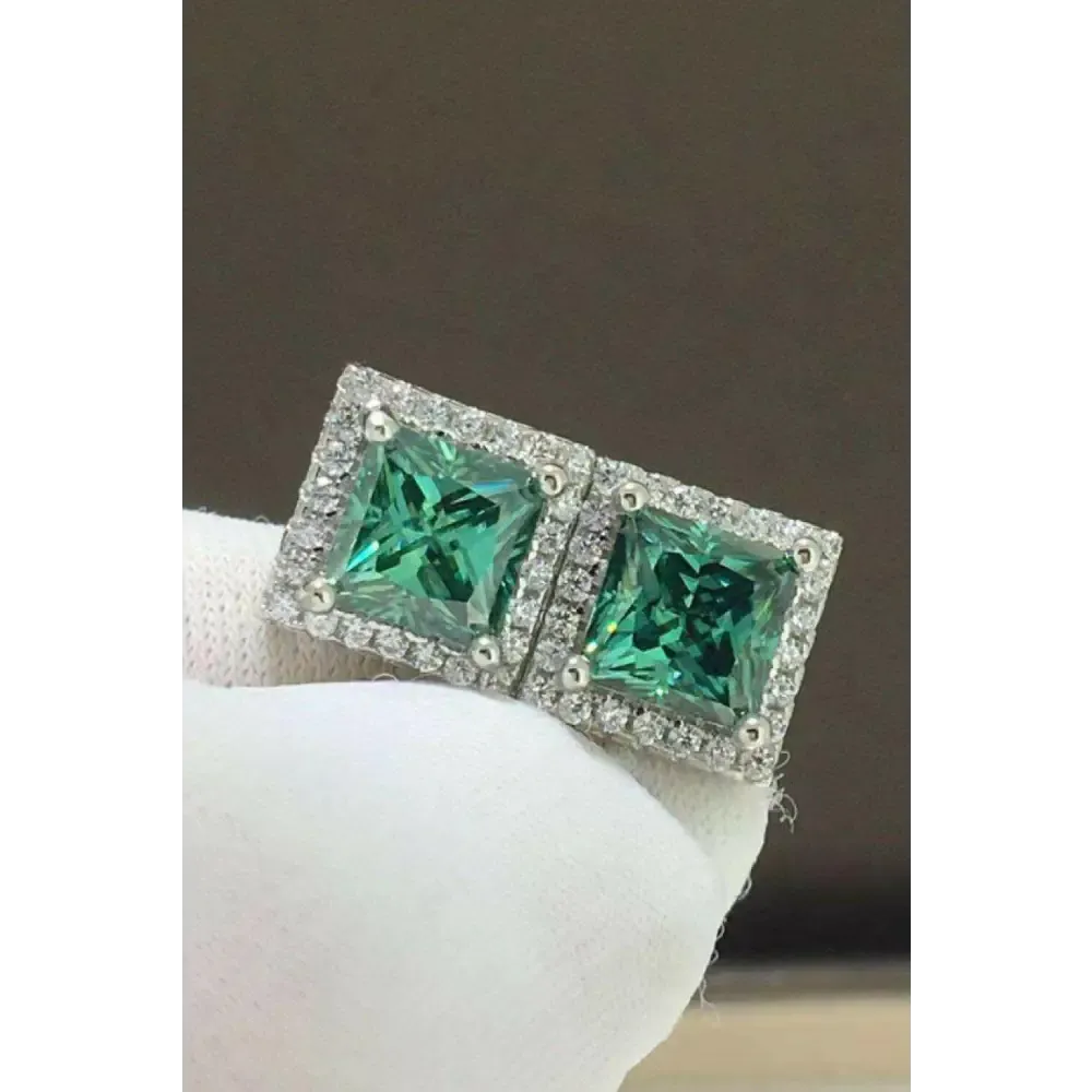Discover the Elegance of Luxury Moissanite Square Stud Earrings