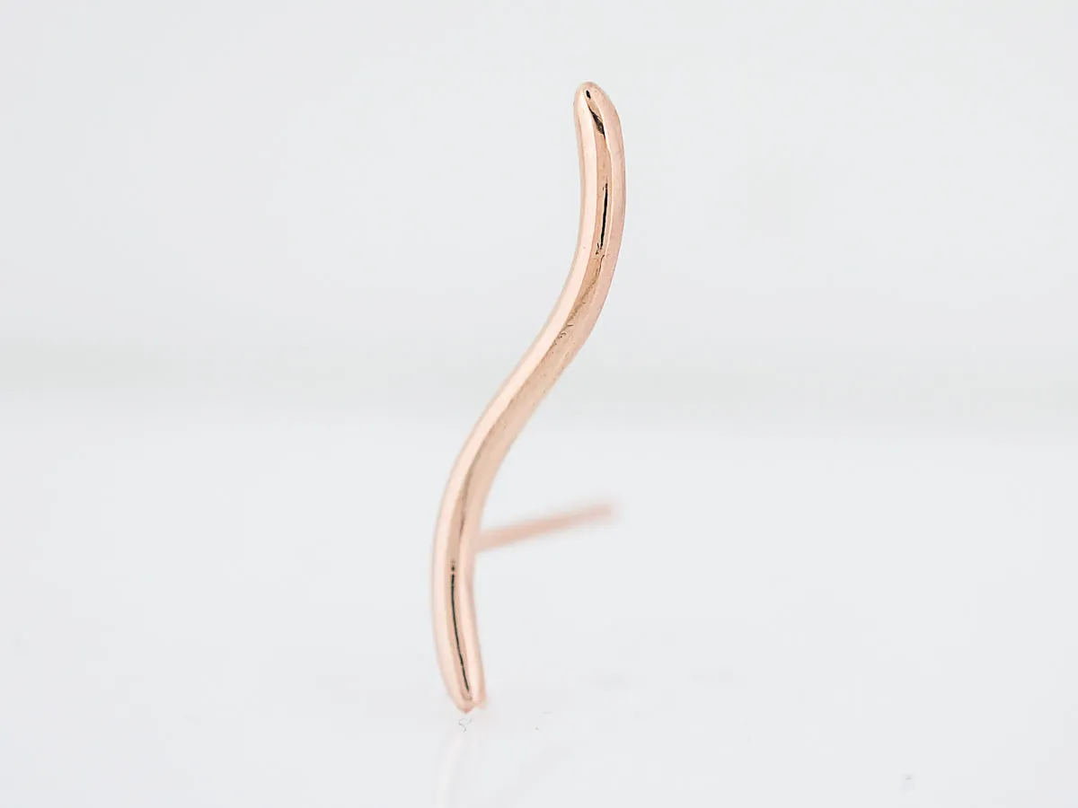 Ear Climber Earrings Modern in 14k Rose Gold