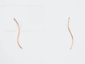 Ear Climber Earrings Modern in 14k Rose Gold
