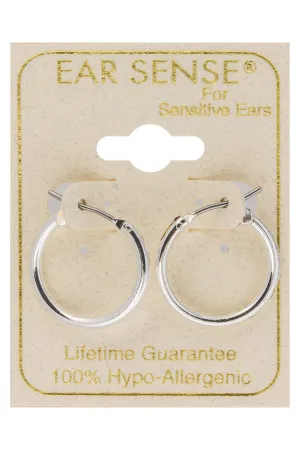 Ear Sense Earring F493-3 Silver Hoops
