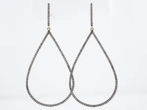 Earrings Modern 1.42 Single Cut Diamonds in Sterling Silver