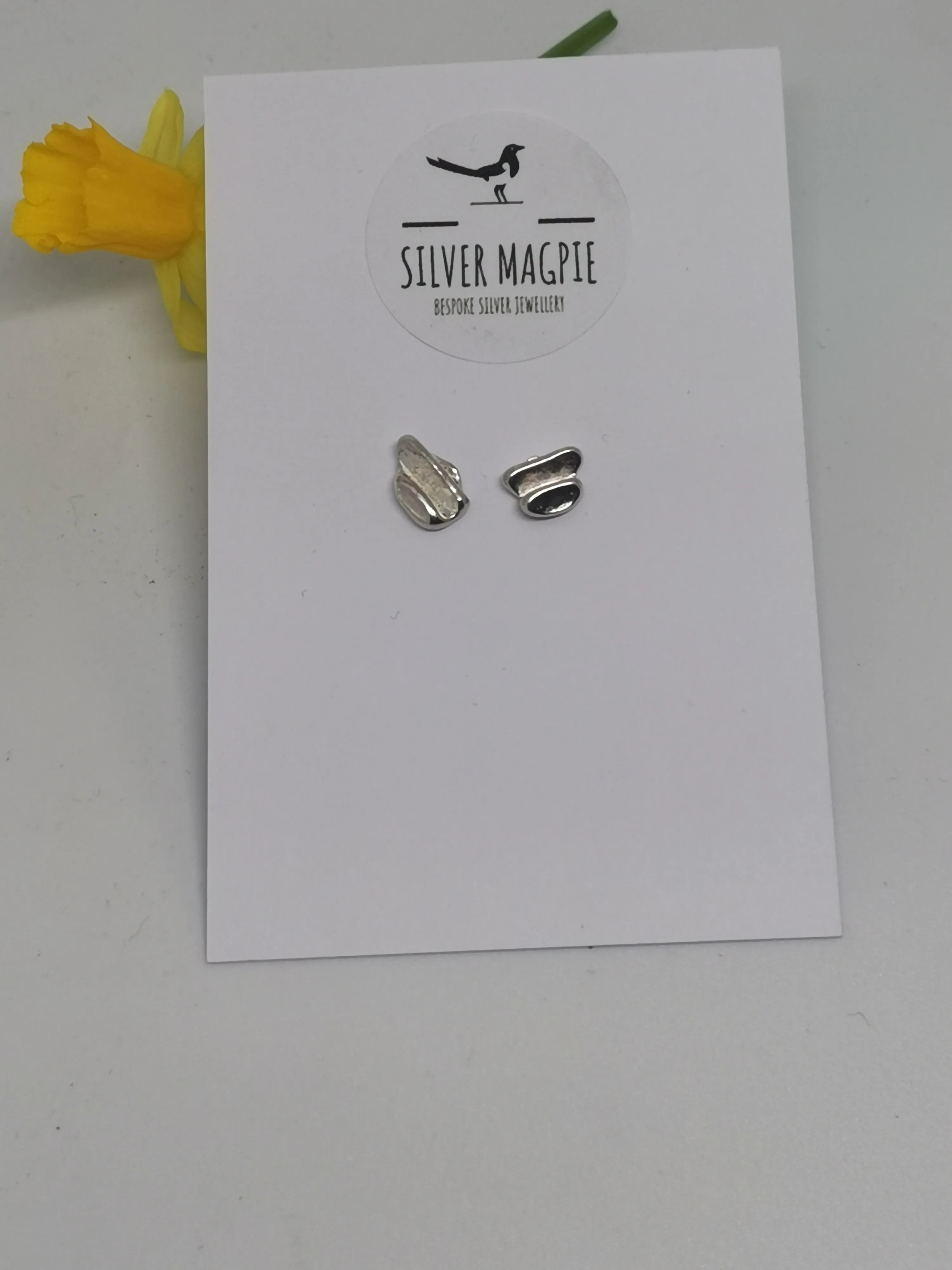 Earrings - Molten Ridged - Small Studs