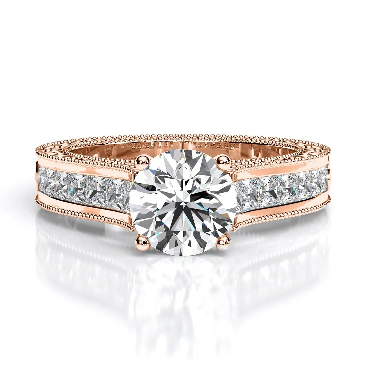Edelweiss - Round Moissanite Engagement Ring