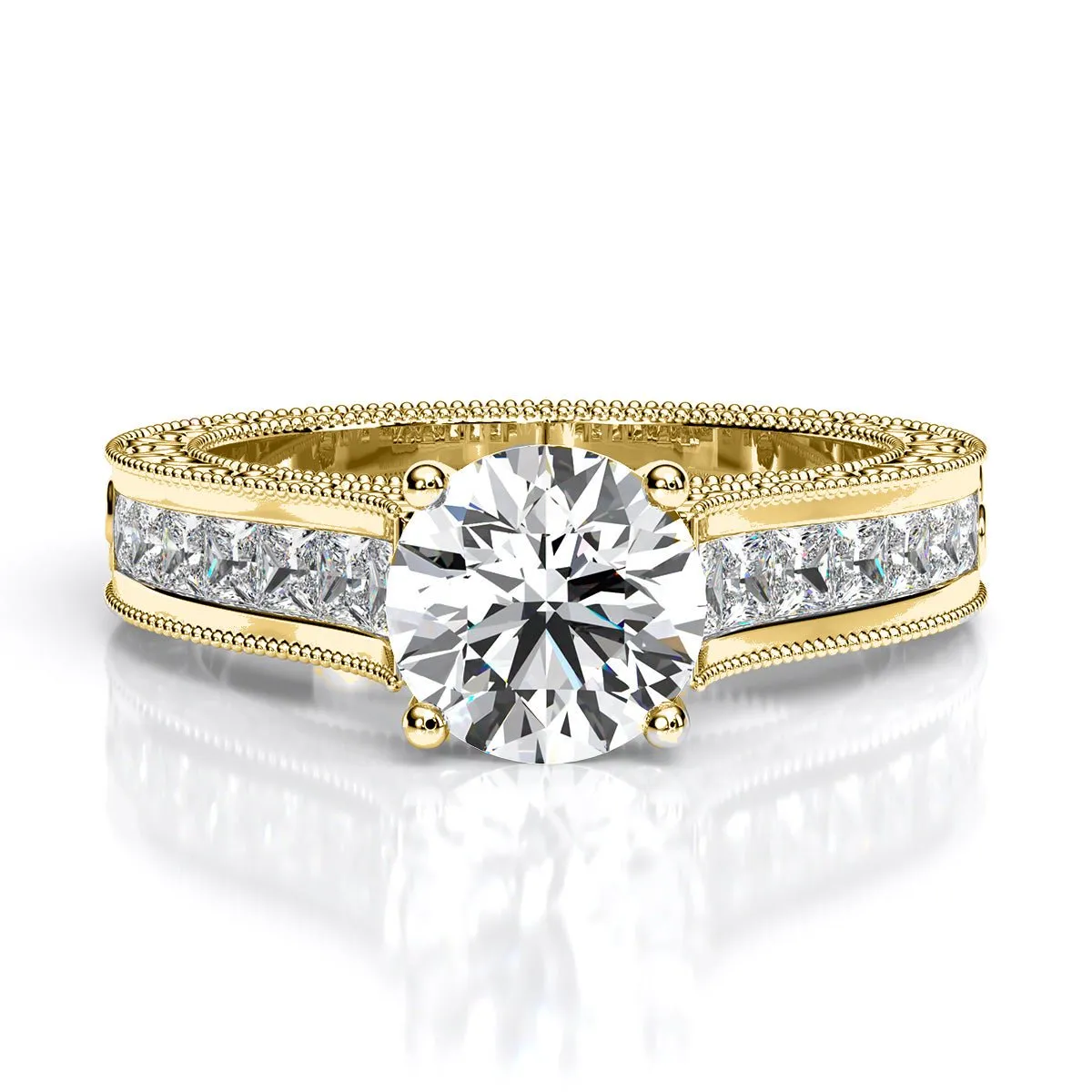Edelweiss - Round Moissanite Engagement Ring
