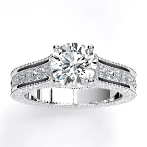Edelweiss - Round Moissanite Engagement Ring