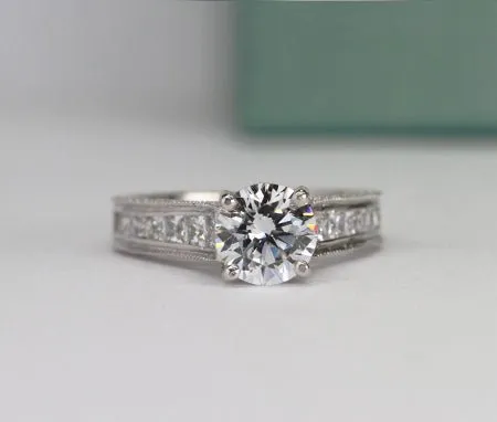 Edelweiss - Round Moissanite Engagement Ring