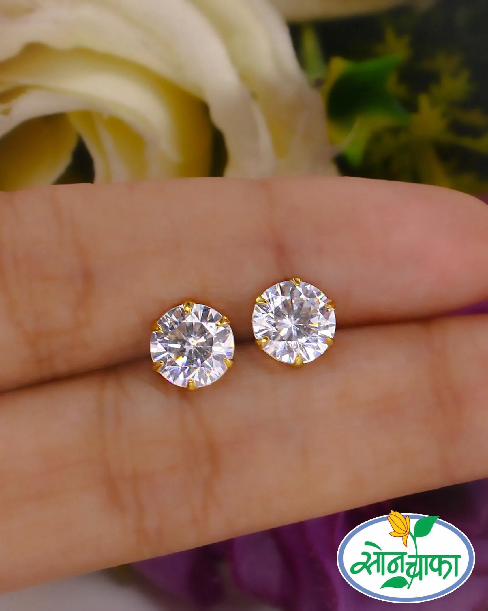 ELEGANT ALLURE DIAMOND EAR-STUDS