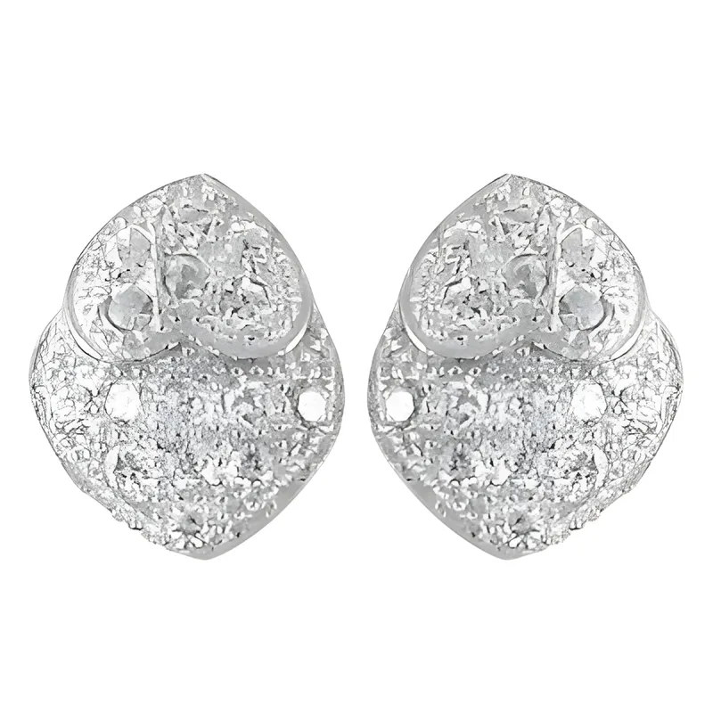 Elegant Designer Cubic Zirconia Gemstone Silver Earrings - Shop Now
