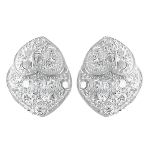 Elegant Designer Cubic Zirconia Gemstone Silver Earrings - Shop Now
