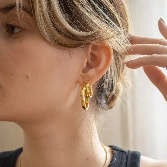 Ella Everyday Hoops - 18K Gold Plated
