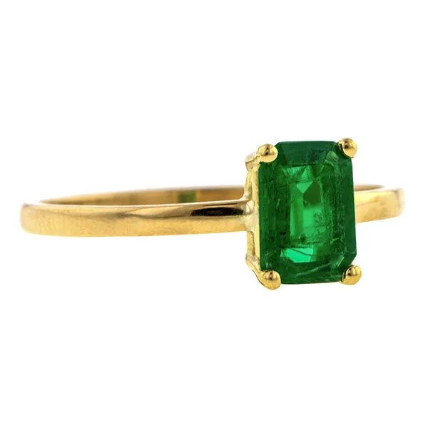 Emerald Solitaire Ring