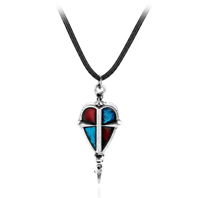 Exorcist Antique Bronze Silver Color Enamel Unisex Pendant Necklace