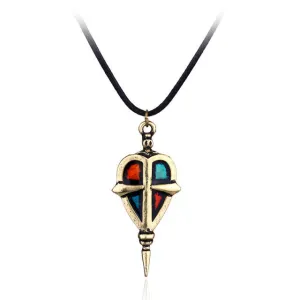 Exorcist Antique Bronze Silver Color Enamel Unisex Pendant Necklace