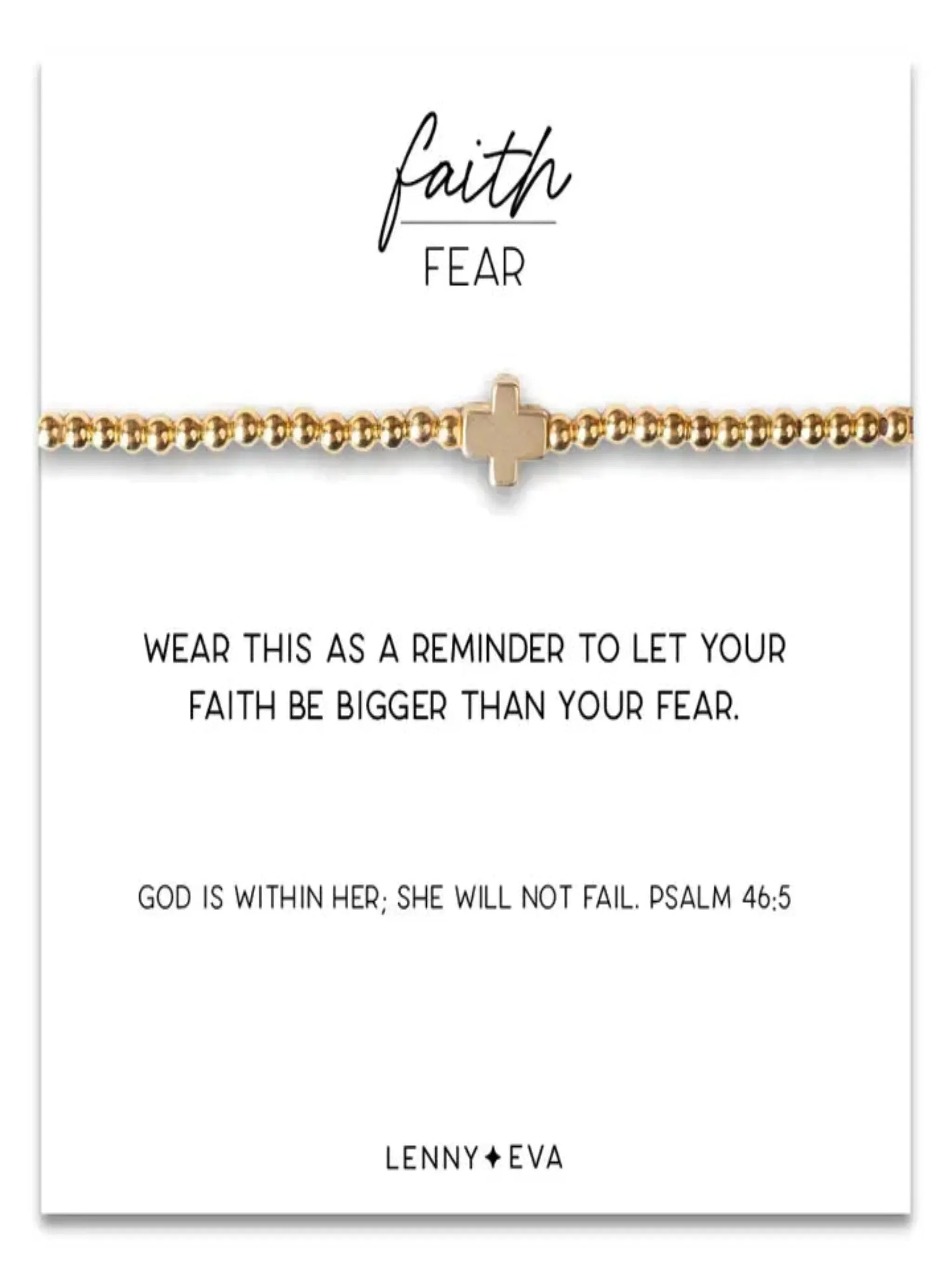 Faith Over Fear Cross Bracelet
