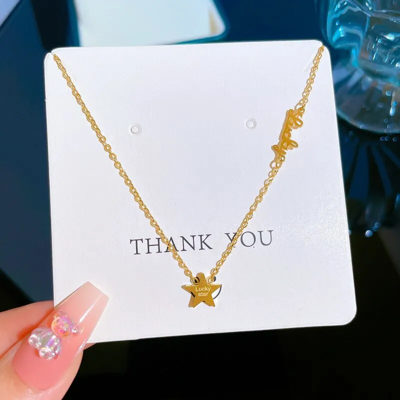 Fashion Trendy Elegant and Delicate Star Letter Necklace