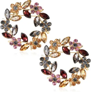 Flower Brooches for Women, Wreath Brooch Pin Vintage Brooches for Women Rose Flower Brooch for Women