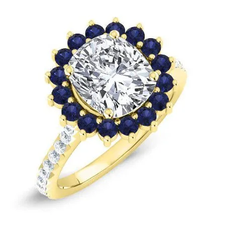 Gazania - GIA Natural Cushion Diamond Engagement Ring