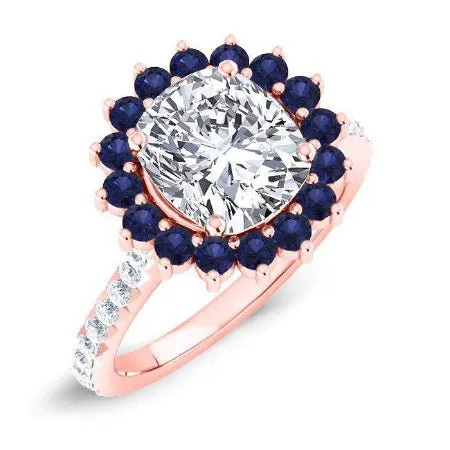 Gazania - GIA Natural Cushion Diamond Engagement Ring