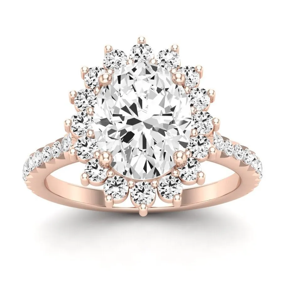 Gazania - Oval Moissanite Engagement Ring