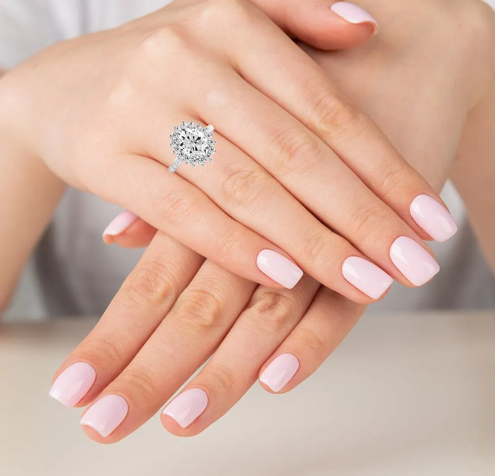 Gazania - Oval Moissanite Engagement Ring
