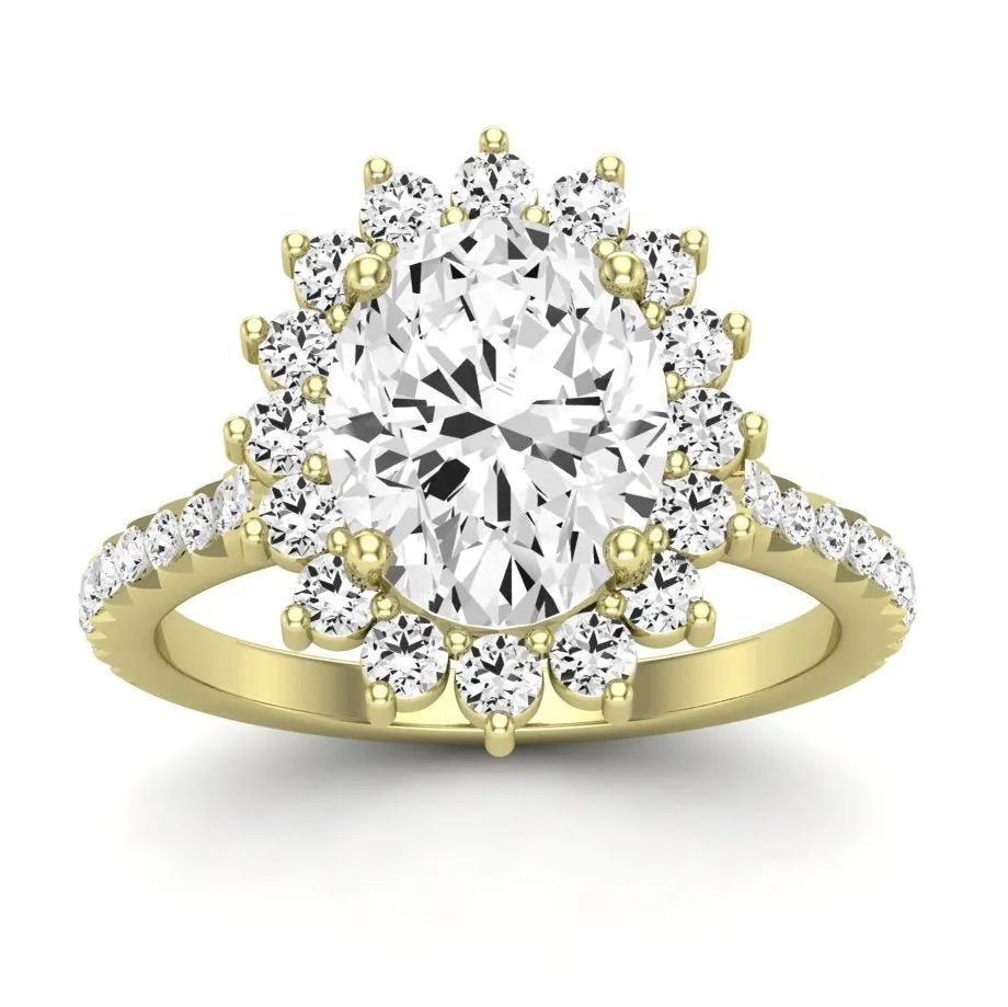 Gazania - Oval Moissanite Engagement Ring