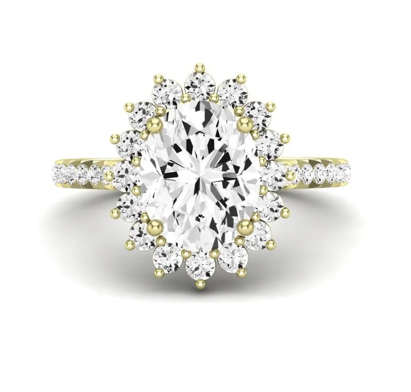 Gazania - Oval Moissanite Engagement Ring
