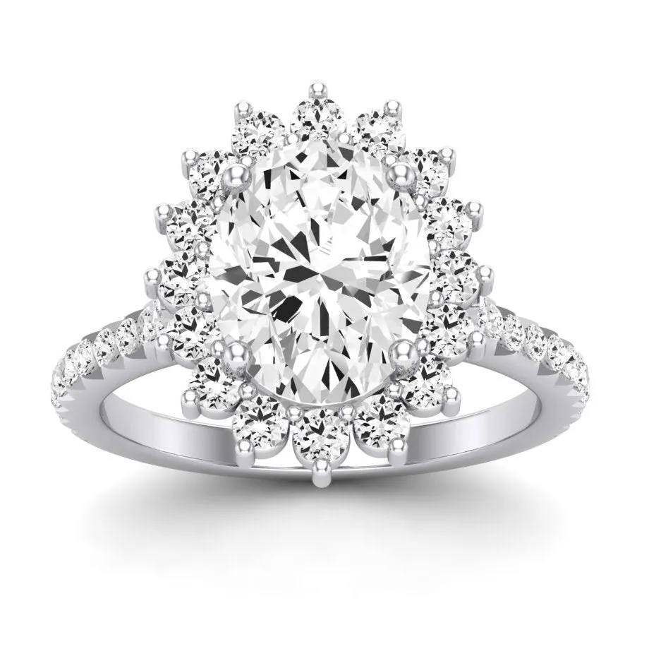 Gazania - Oval Moissanite Engagement Ring