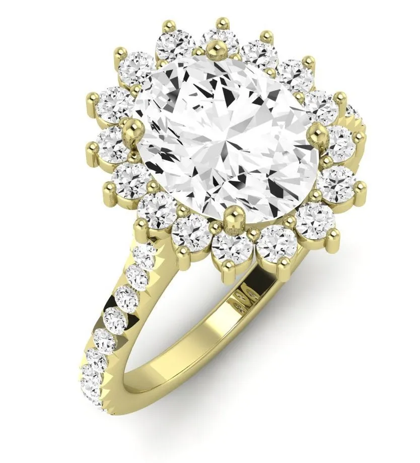 Gazania - Oval Moissanite Engagement Ring