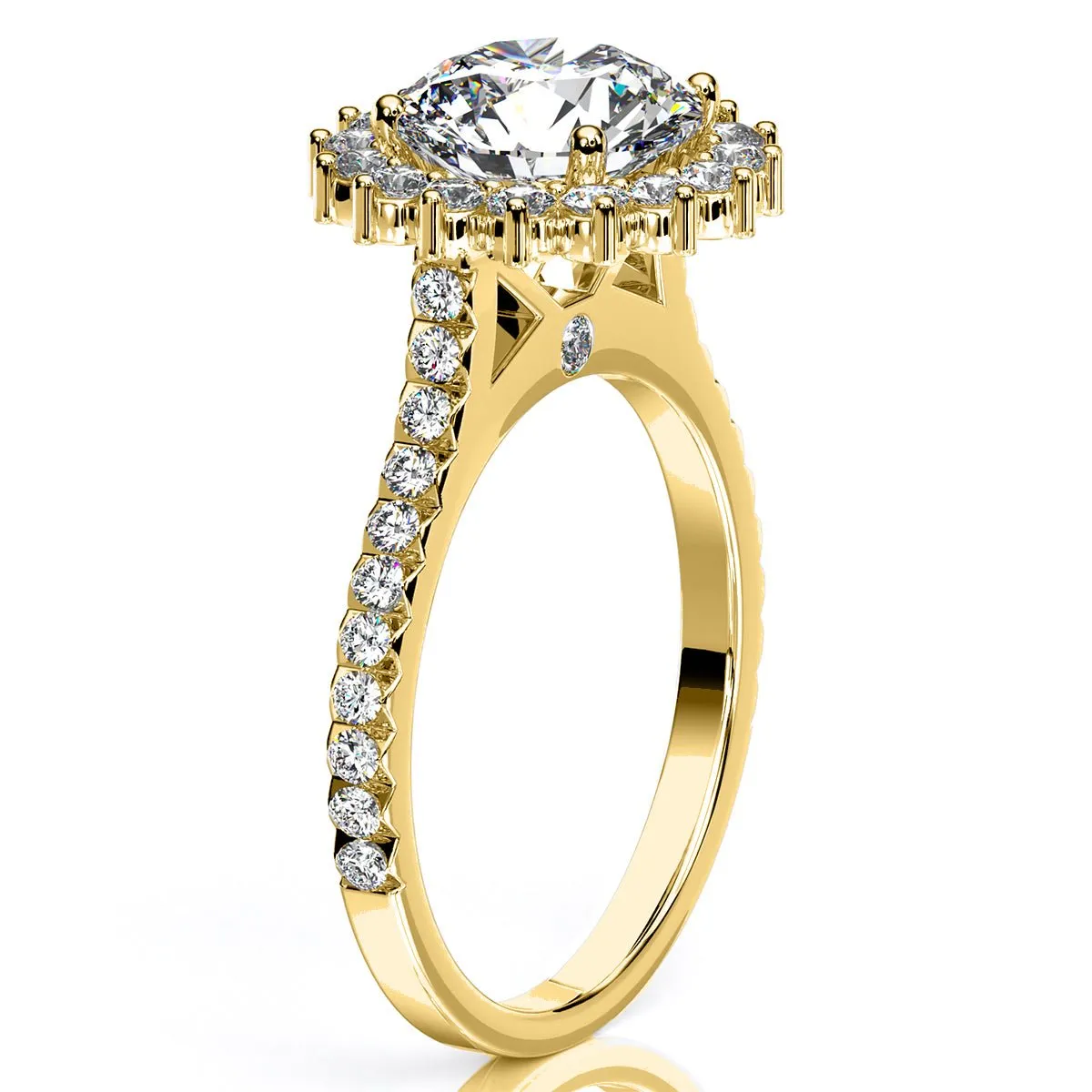 Gazania - Round Diamond Engagement Ring