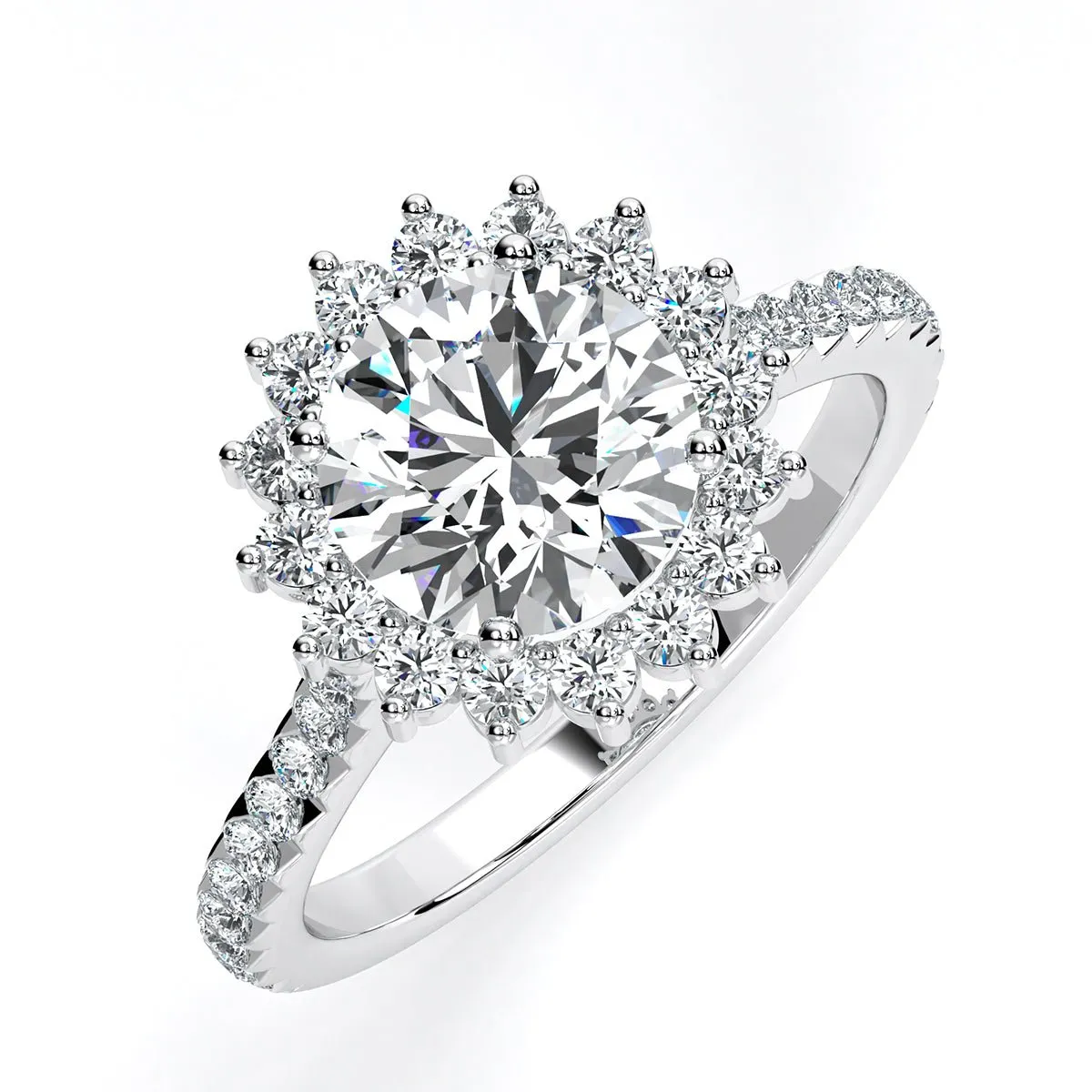 Gazania - Round Diamond Engagement Ring