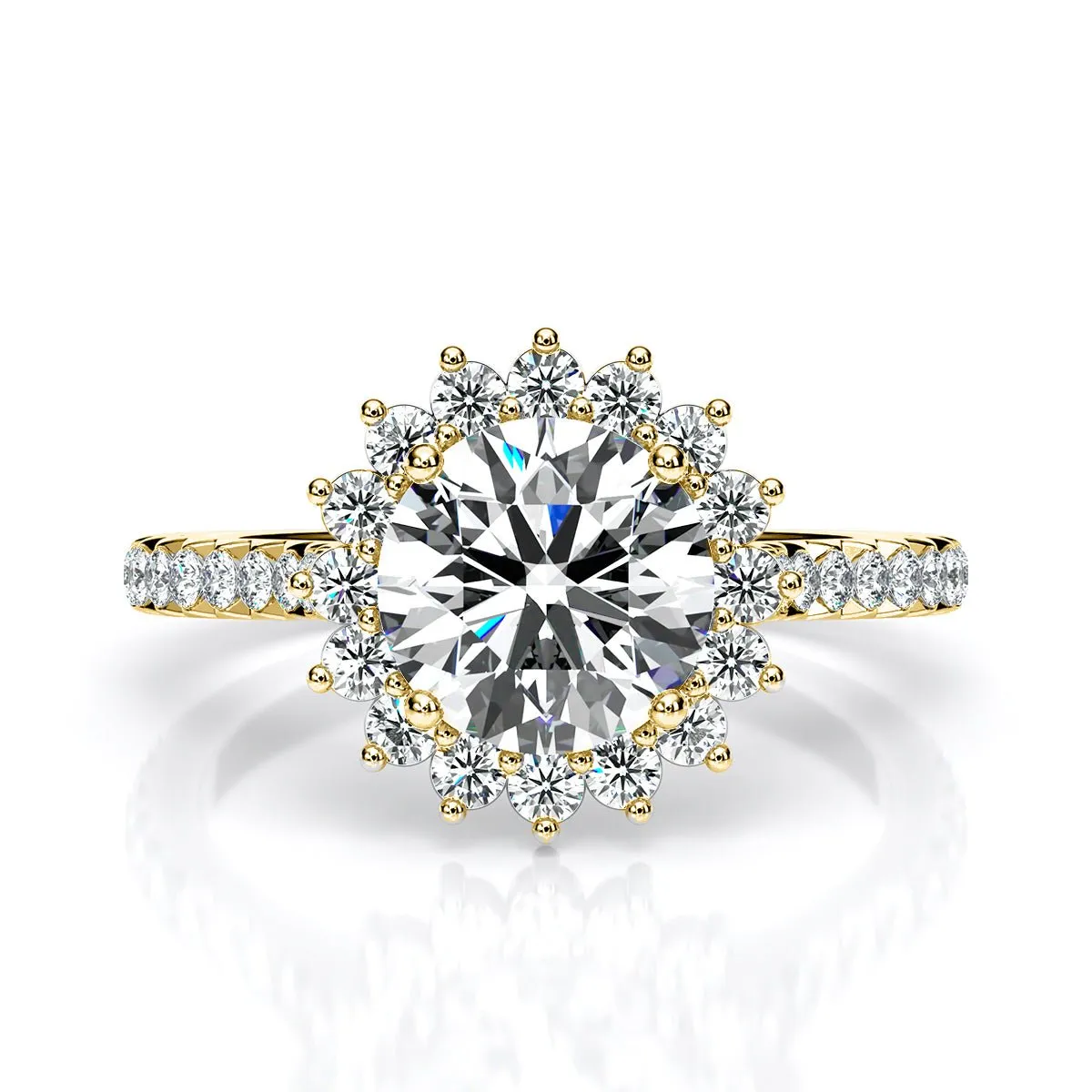 Gazania - Round Diamond Engagement Ring