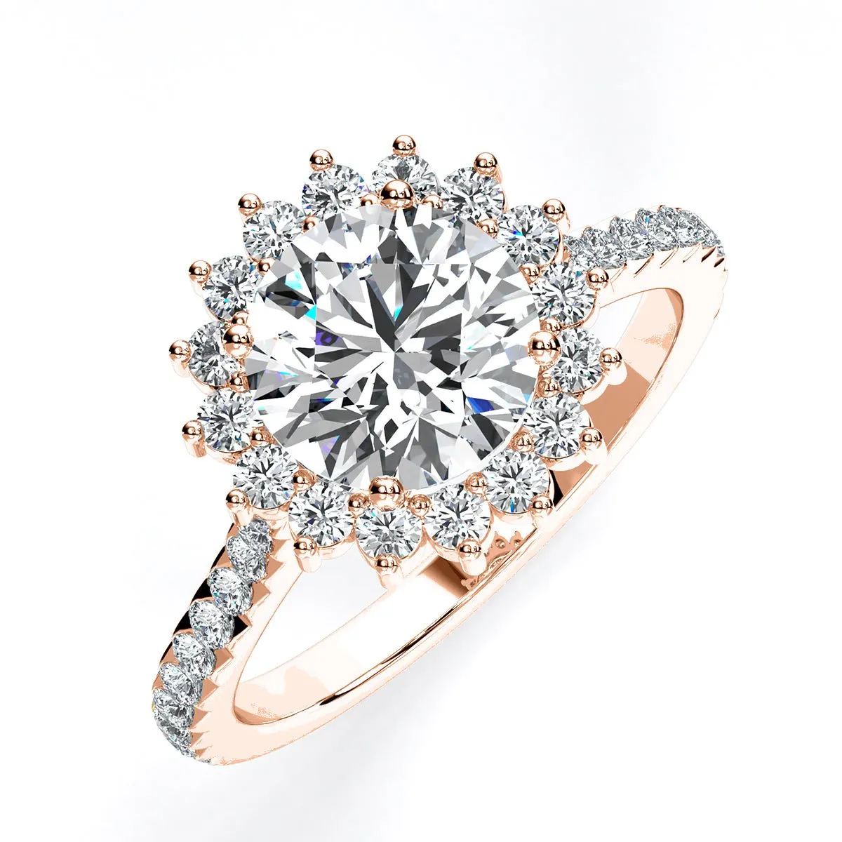 Gazania - Round Diamond Engagement Ring