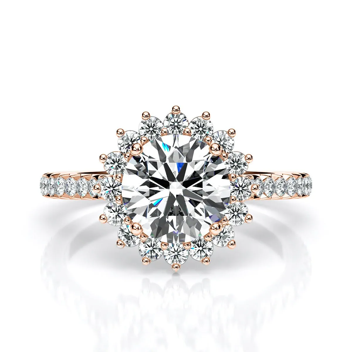 Gazania - Round Diamond Engagement Ring