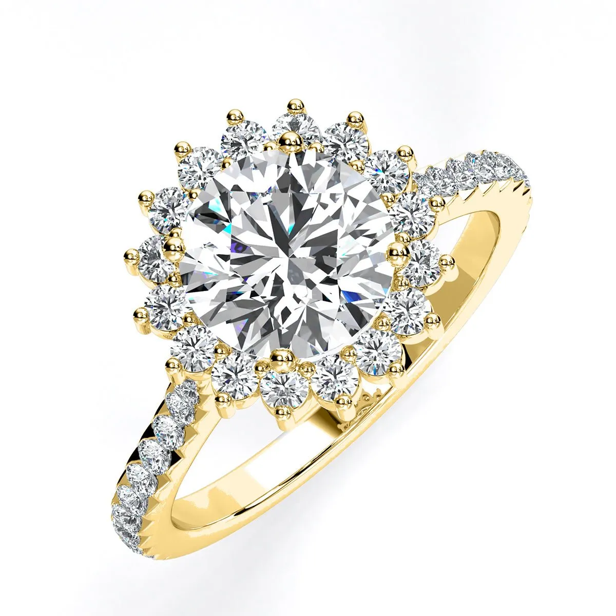 Gazania - Round Diamond Engagement Ring