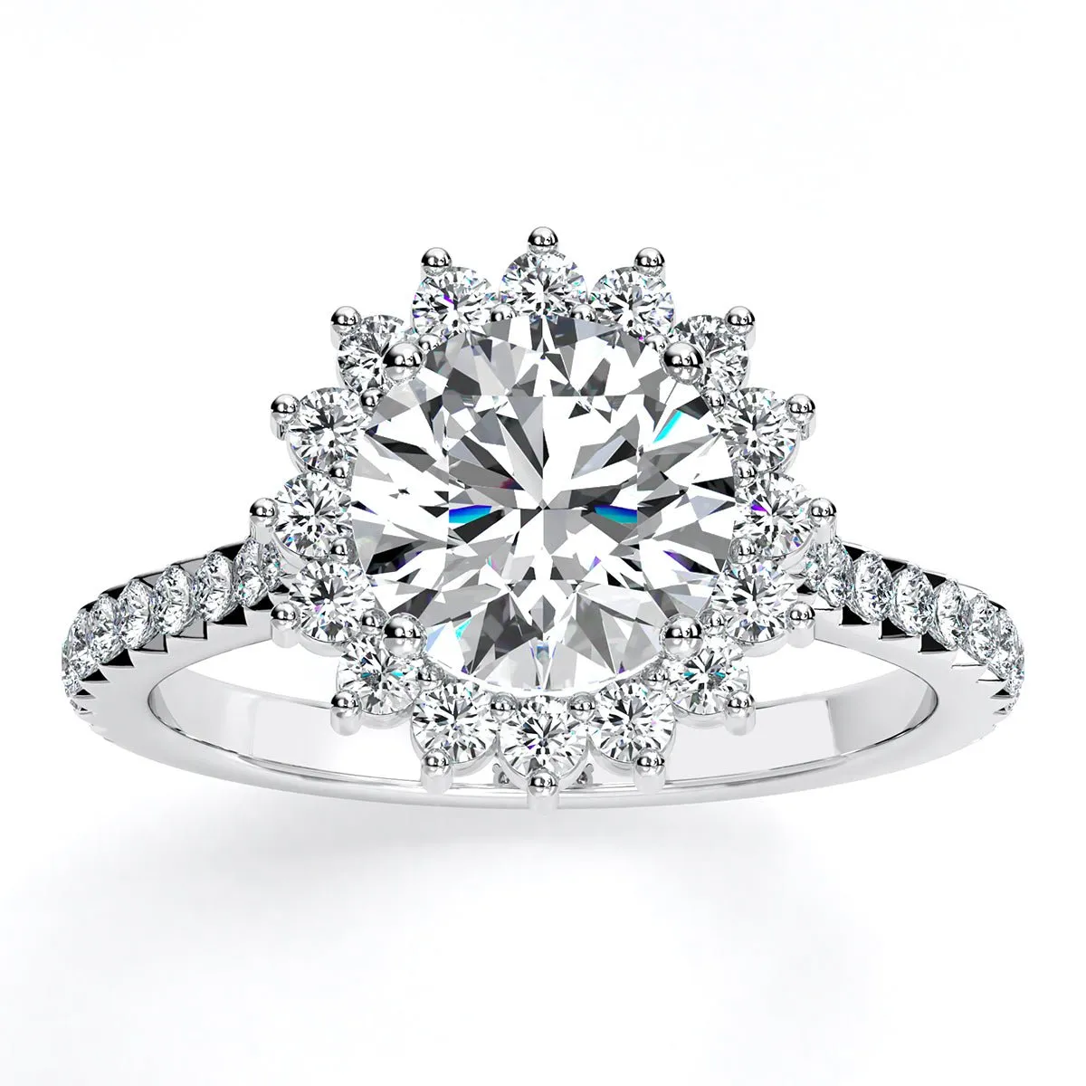 Gazania - Round Diamond Engagement Ring