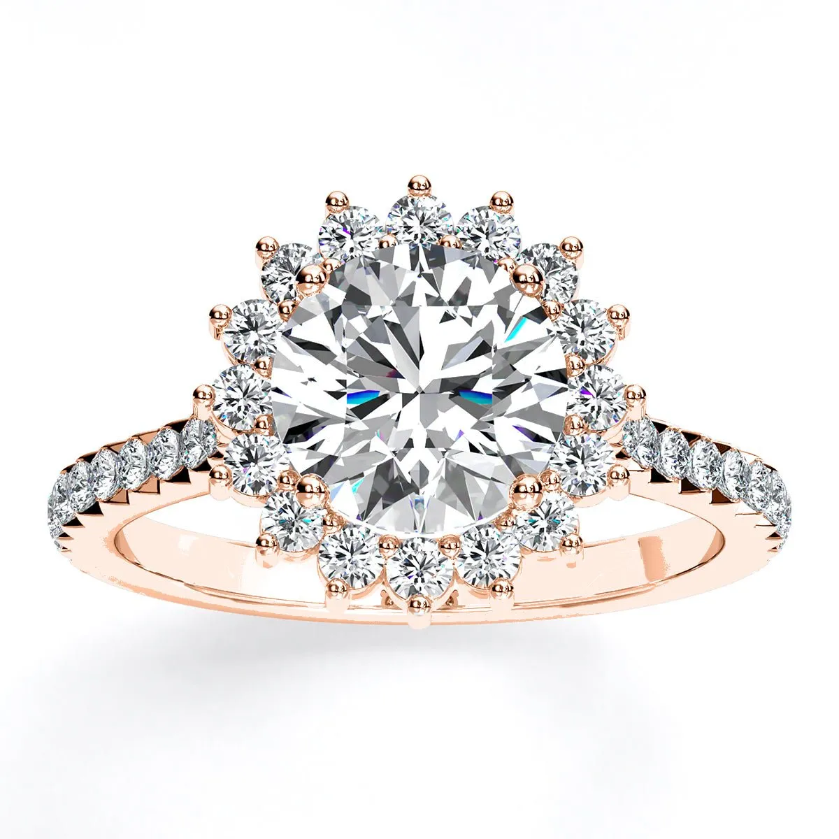 Gazania - Round Diamond Engagement Ring