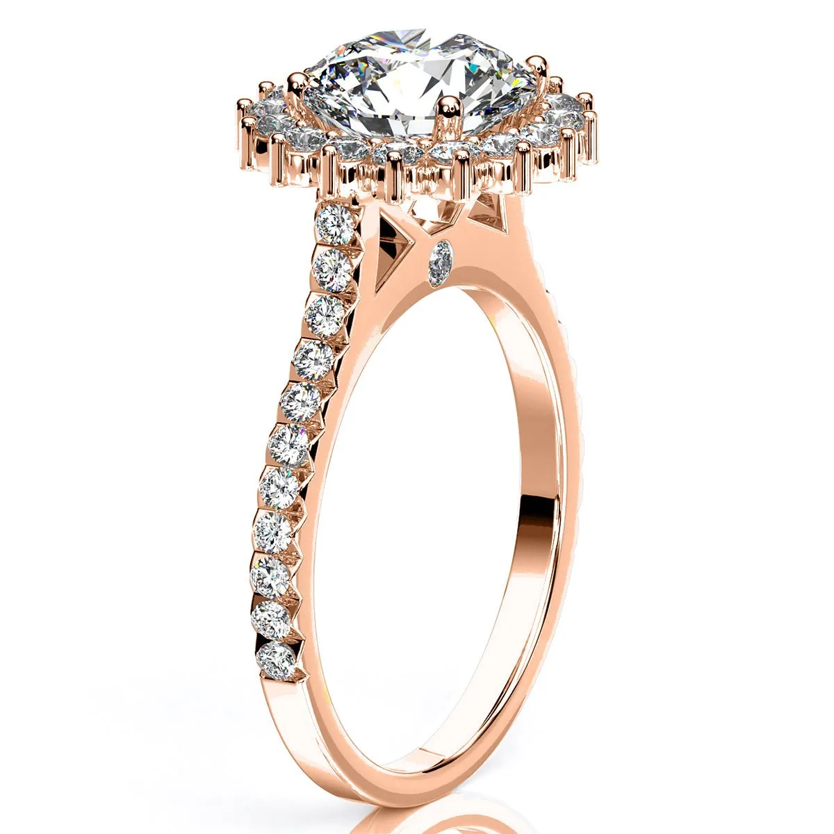 Gazania - Round Diamond Engagement Ring