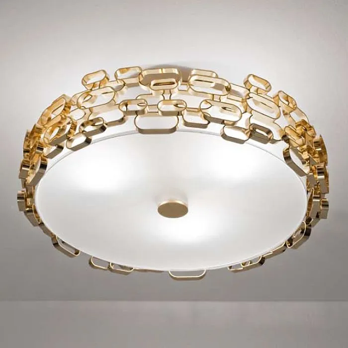Glamour Gold, Nickel, Or White Ceiling Light By Terzani