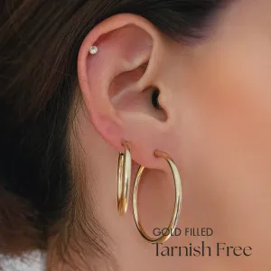 Gold Filled Flex Hoops (27mm/ 34mm)