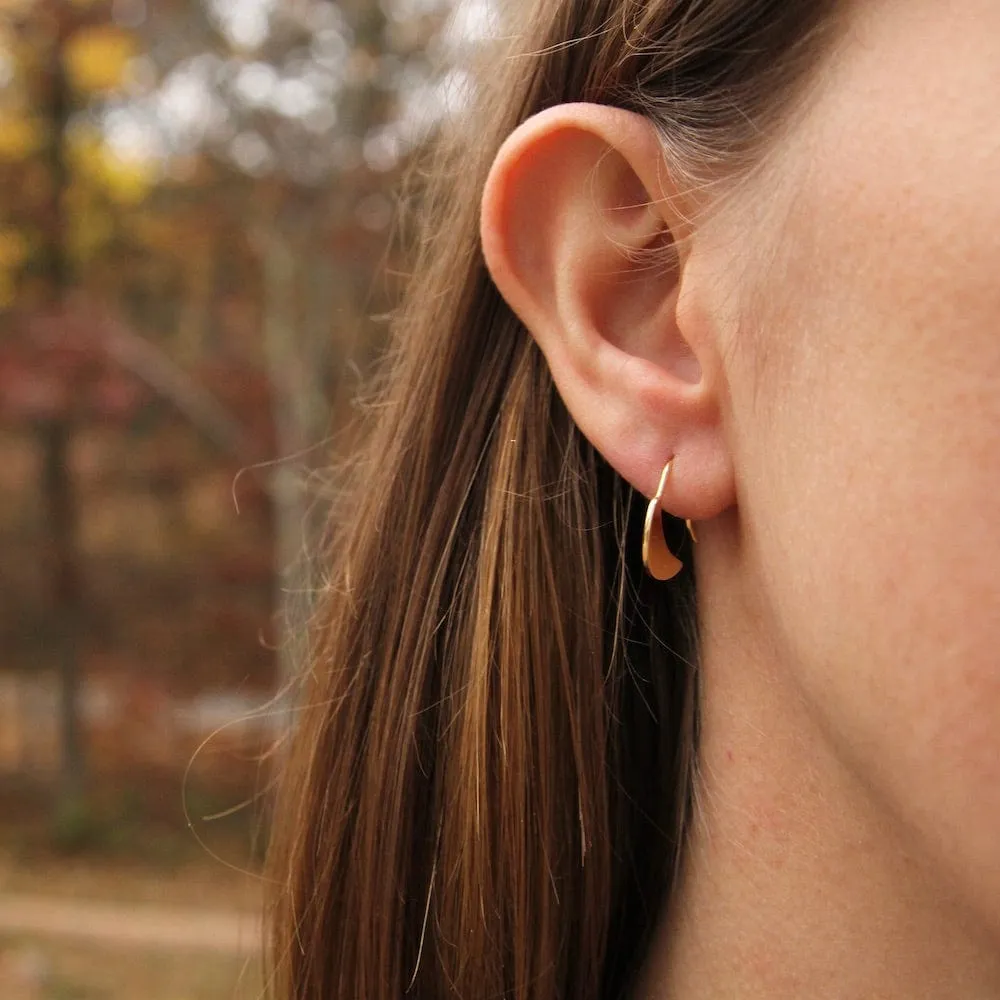Gold Geometry Hook Earrings