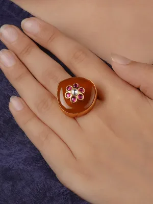 Gold Plated Contemporary Ring - CC-RNG8
