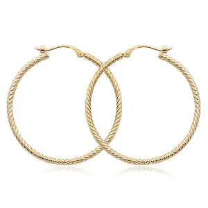Gold Twist Hoop
