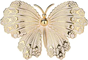 Golden Butterfly Vintage Brooches for Women Luxury Rhinestone Crystal Butterfly Brooch Pin Bridal Wedding Jewelry Accessories