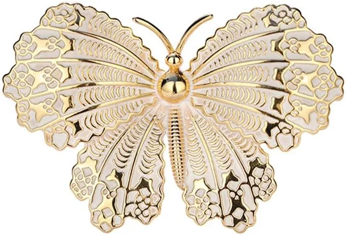 Golden Butterfly Vintage Brooches for Women Luxury Rhinestone Crystal Butterfly Brooch Pin Bridal Wedding Jewelry Accessories