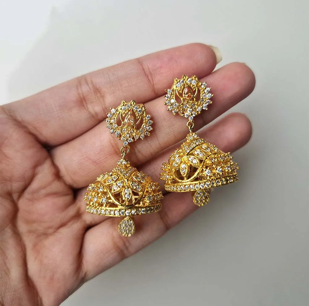 Golden Jhumkay Earrings