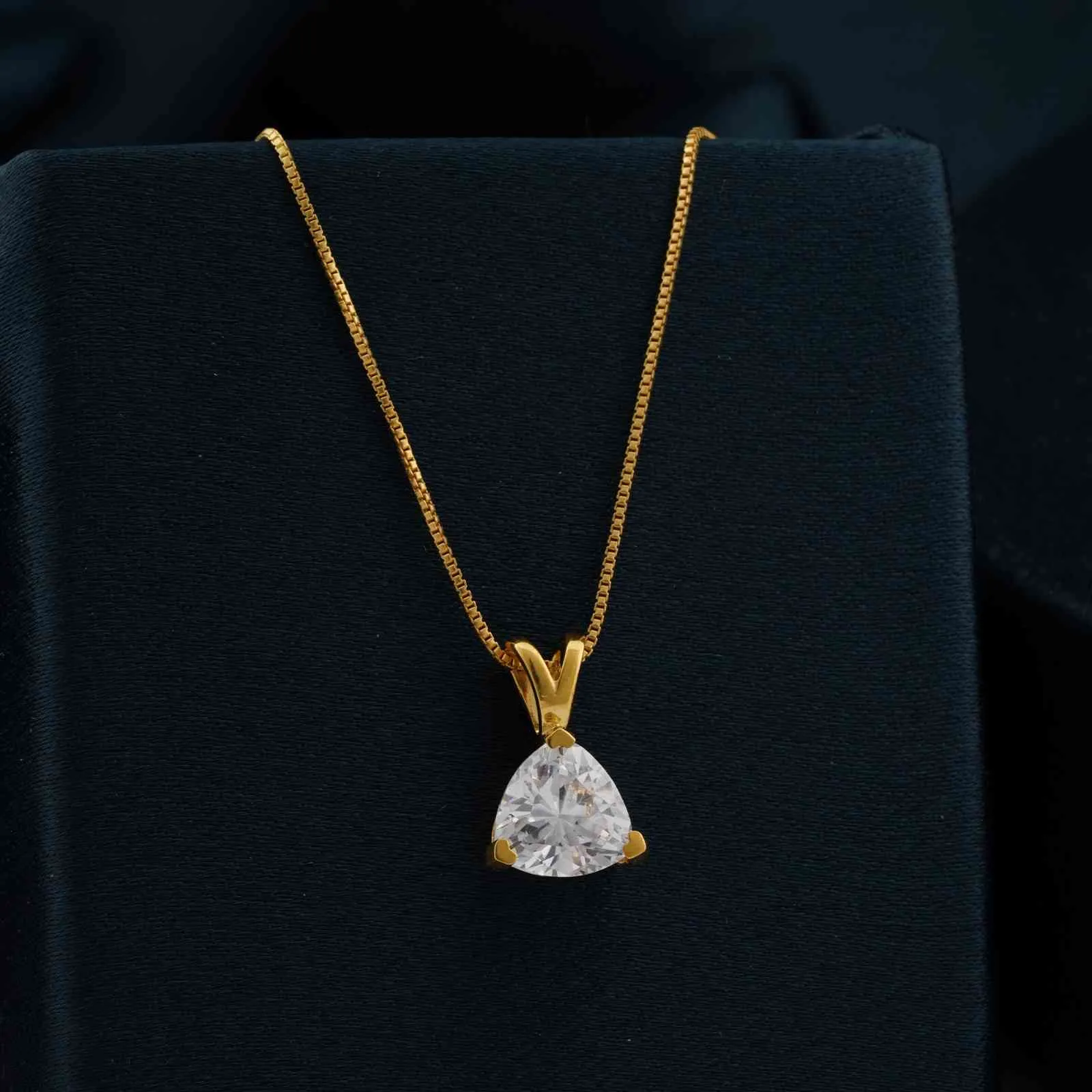 Golden Trillion Dazzling Pendant