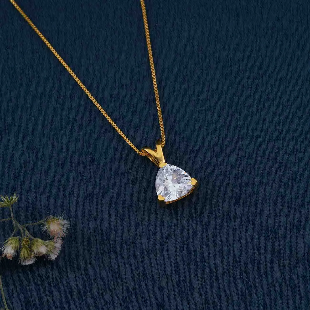 Golden Trillion Dazzling Pendant
