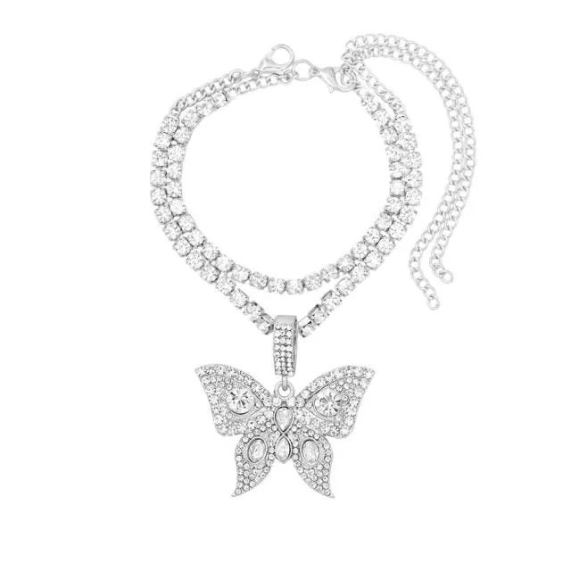 Gothic Hip Hop UZI Gun Pendant Anklets for Women